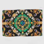 Golfhandtuch mit brasilianischen Farben (Horizontal)