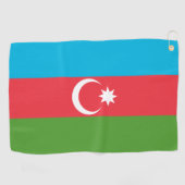 Golfhandtuch mit der Flagge Aserbaidschans (Horizontal)