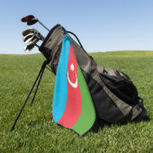 Golfhandtuch mit der Flagge Aserbaidschans (Gras)