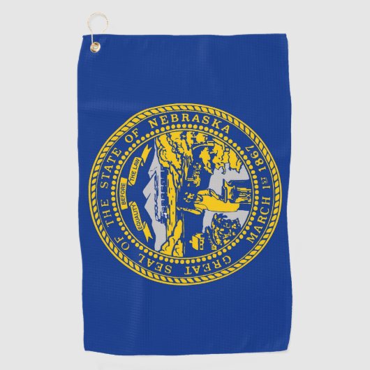 Golfhandtuch mit der Flagge Nebraskas (Vorderseite)
