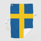 Golfhandtuch mit der Flagge Schwedens (Insitu)