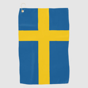 Golfhandtuch mit der Flagge Schwedens