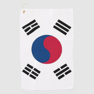Golfhandtuch mit der Flagge Südkoreas