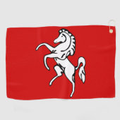 Golfhandtuch mit der Flagge von Kent County, Engla (Horizontal)