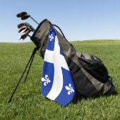 Golfhandtuch mit der Flagge von Quebec, Kanada (Gras)