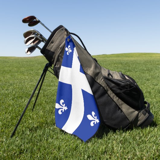 Golfhandtuch mit der Flagge von Quebec, Kanada (Gras)
