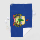 Golfhandtuch mit der Flagge von Vermont Staat, USA (Insitu)