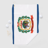 Golfhandtuch mit der Flagge von West Virginia Staa (Insitu)