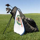 Golfhandtuch mit der Flagge von West Virginia Staa (Gras)