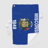 Golfhandtuch mit der Flagge von Wisconsin Staat, U (Insitu)
