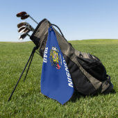 Golfhandtuch mit der Flagge von Wisconsin Staat, U (Gras)