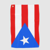 Golfhandtuch mit Fahne von Puerto Rico, USA (Vorderseite)