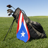 Golfhandtuch mit Fahne von Puerto Rico, USA (Gras)