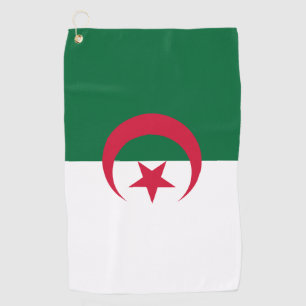 Golfhandtuch mit Flagge Algeriens