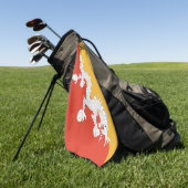 Golfhandtuch mit Flagge Bhutans (Gras)