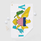 Golfhandtuch mit Flagge der Jungfrau Islands (Insitu)