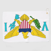 Golfhandtuch mit Flagge der Jungfrau Islands (Horizontal)