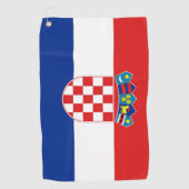 Golfhandtuch mit Flagge Kroatiens (Vorderseite)