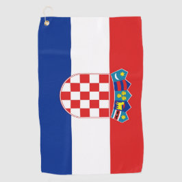 Golfhandtuch mit Flagge Kroatiens