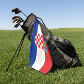 Golfhandtuch mit Flagge Kroatiens (Gras)