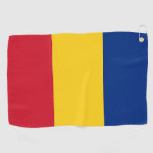 Golfhandtuch mit Flagge Rumäniens (Horizontal)