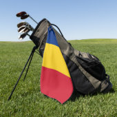 Golfhandtuch mit Flagge Rumäniens (Gras)