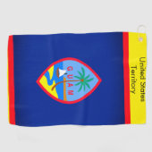 Golfhandtuch mit Flagge von Guam (Horizontal)