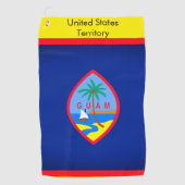 Golfhandtuch mit Flagge von Guam (Vorderseite)