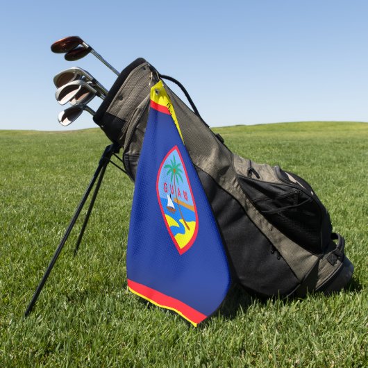 Golfhandtuch mit Flagge von Guam (Gras)