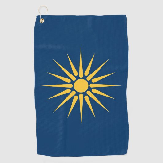 Golfhandtuch mit Flagge von Makedonien, Griechenla (Vorderseite)
