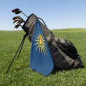 Golfhandtuch mit Flagge von Makedonien, Griechenla (Gras)