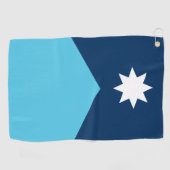 Golfhandtuch mit Flagge von Minnesota, USA (Horizontal)