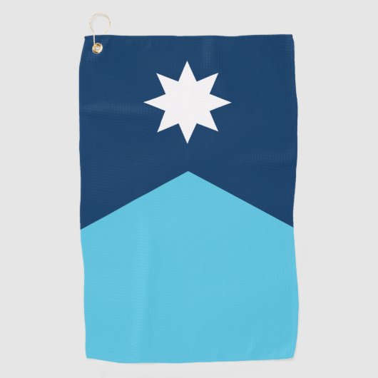 Golfhandtuch mit Flagge von Minnesota, USA (Vorderseite)