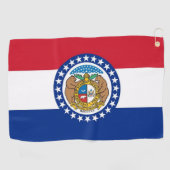 Golfhandtuch mit Flagge von Missouri (Horizontal)