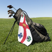 Golfhandtuch mit Flagge von Montreal, Kanada (Gras)