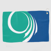 Golfhandtuch mit Flagge von Ottawa, Kanada (Horizontal)