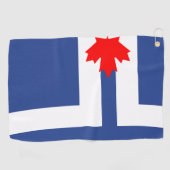 Golfhandtuch mit Flagge von Toronto, Kanada (Horizontal)