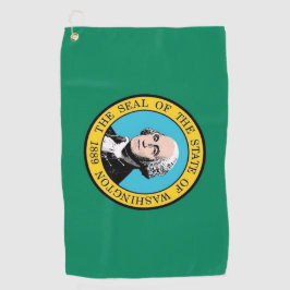 Golfhandtuch mit Flagge von Washington Staat, USA