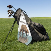 Golfhandtuch mit Grizzlybär (Gras)