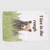 Golfhandtuch mit Grizzlybär (Horizontal)