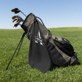 Golfhandtuch mit individuellem Namen (Gras)