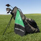 Golfhandtuch mit individuellem Namen (Gras)