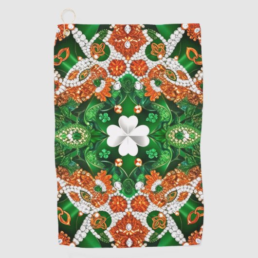 Golfhandtuch mit irischen Farben (Vorderseite)