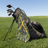 Golfhandtuch mit jamaikanischen Farben (Gras)