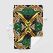 Golfhandtuch mit jamaikanischen Farben (Insitu)