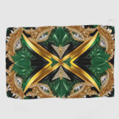 Golfhandtuch mit jamaikanischen Farben (Horizontal)