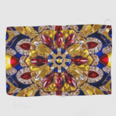 Golfhandtuch mit kolumbianischen Farben (Horizontal)