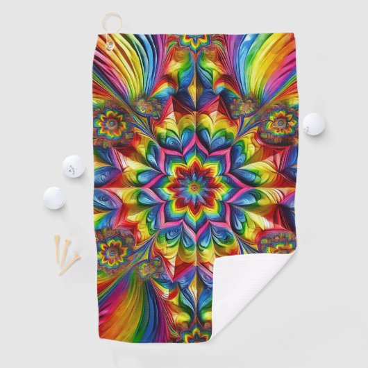 Golfhandtuch mit LGBTQ-Farben (Insitu)