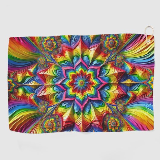 Golfhandtuch mit LGBTQ-Farben (Horizontal)