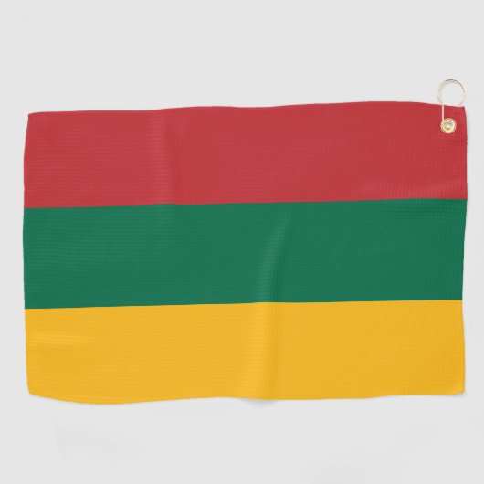 Golfhandtuch mit litauischer Flagge (Horizontal)